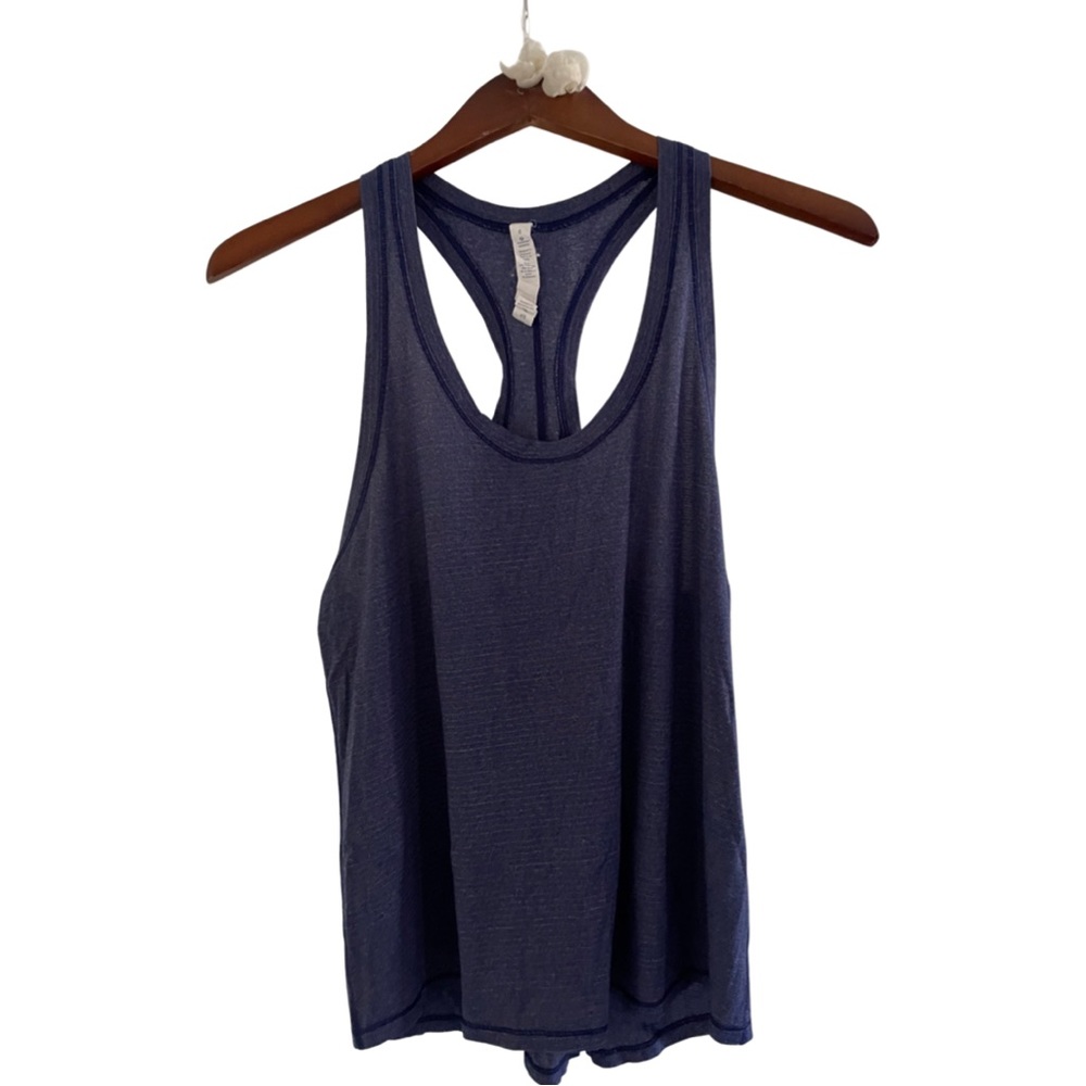 Lululemon Tank, purple/gray striped, size 6